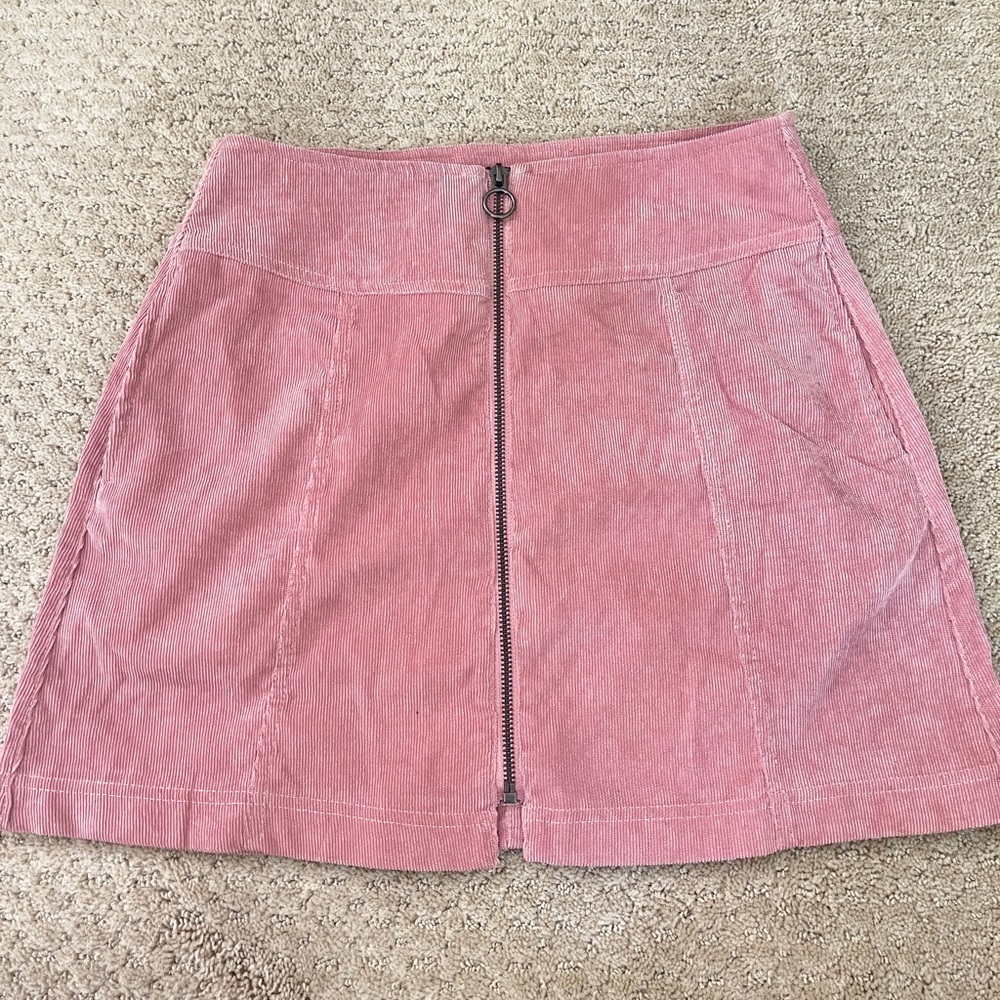 Dusty Rose Corduroy Skirt (with pockets!)
